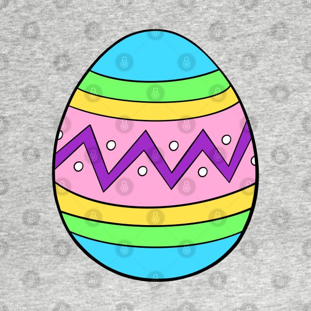 Pastel Zig Zag Easter Egg by Lady Lilac